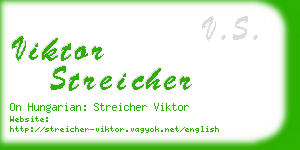 viktor streicher business card